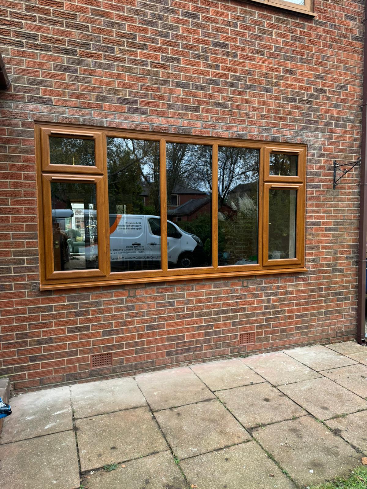 New Oak-Effect uPVC Casement Window